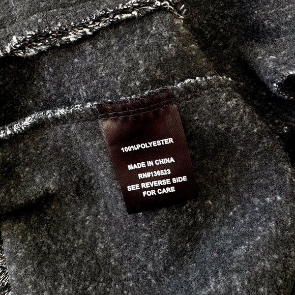 Brooklyn Cloth Men’s Fleece Jogger Sweatpants Black/White Zip Pockets Size L - Picture 12 of 13